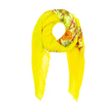 Citron floral scarf