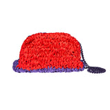 Bolso tricot rojo/fucsia