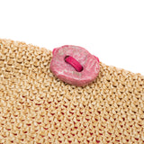 PINK STONE RAFFIA BAG