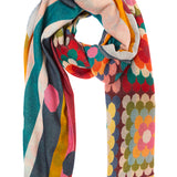 Pañuelo crochet multicolor reversible