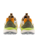 Zapatilla knitting orange taupe