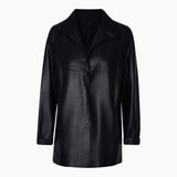 Florence black nappa frock coat