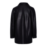 Florence black nappa frock coat