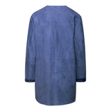 Francine Suede Blue Frock Coat