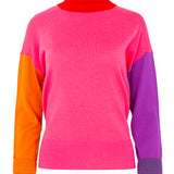 Jersey cuello vuelto rosa