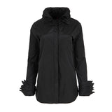 Black multi-collar technological shirt