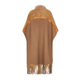 Poncho capa camel