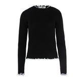 Black ribbed sweater