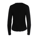 Black ribbed sweater