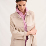 Florence nappa stone frock coat