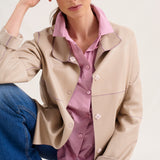 Florence nappa stone frock coat
