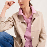 Florence nappa stone frock coat