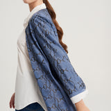Francine Suede Blue Frock Coat