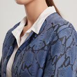Francine Suede Blue Frock Coat