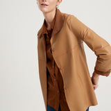 Camel napa florence frock coat