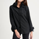 Black multi-collar technological shirt