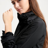 Black multi-collar technological shirt