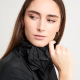 Black multi-collar technological shirt