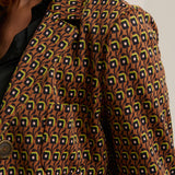 Brown Jacquard Jacket