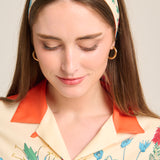 Orange floral tennis band