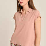 Polera seda nude