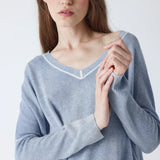CAMILLE DENIM SWEATER