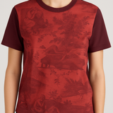 Jersey toile de jouy rosso