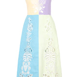 Vestido with embroidered straps