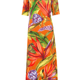 Brown floral dress