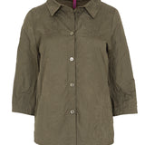 قميص تكنو، بنقشة زهور زيتونية