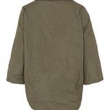 قميص تكنو، بنقشة زهور زيتونية