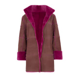 Chaquetón visón sara violeta