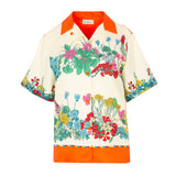 Camisa floral naranja