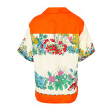 Camisa floral naranja