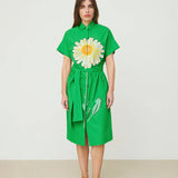 Vestido gordes marguerite green
