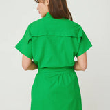 Vestido gordes marguerite green