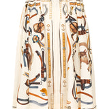 Falda equestrian scarf winter white