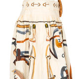 Falda equestrian scarf winter white