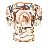 Blouse Equestrian Scarf Winter