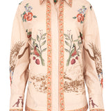 Camisa bird poetry soft pink
