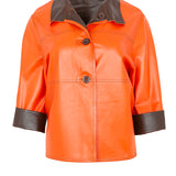 Chaqueta piel orange/brown