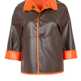 Chaqueta piel orange/brown