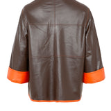 Chaqueta piel orange/brown