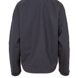 Navy split pinstripe jacket