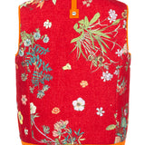 Chaleco Josephine  floral naranja