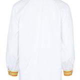 Camisa blanca raya verde flúor