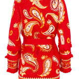 Cardigan jude jacquard red