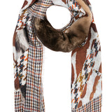 Pañuelo fancy orylag pata de gallo marron