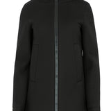 Herno black neoprene coat
