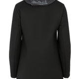 Herno black neoprene coat